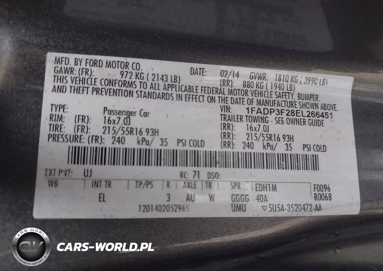 2014 Ford Focus Se VIN:1FADP3F28EL266451 - 9