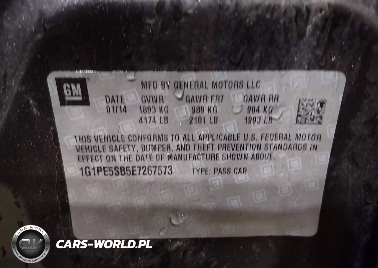 2014 Chevrolet Cruze 2Lt Auto VIN:1G1PE5SB5E7267573 - 9