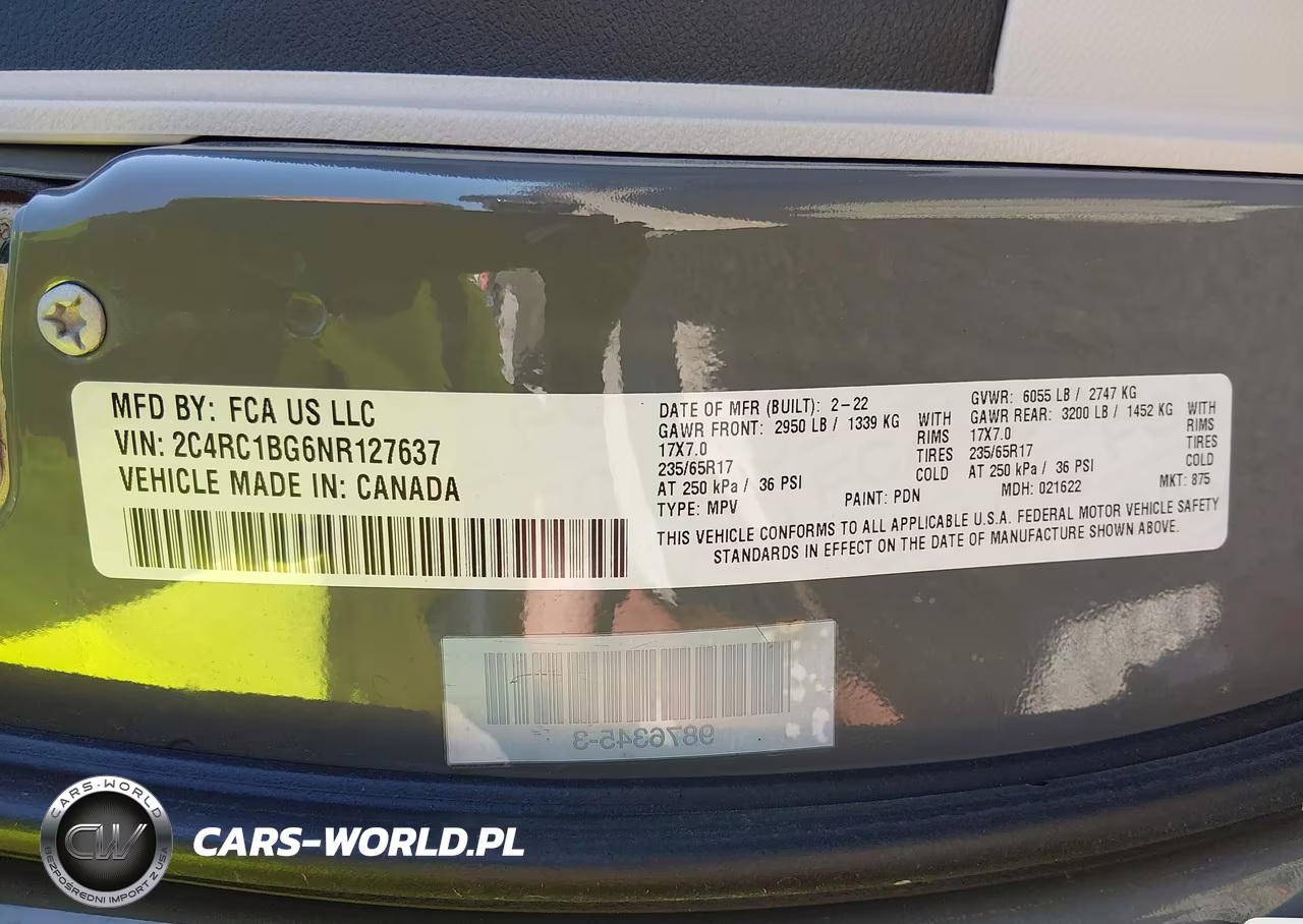 2022 Chrysler Pacifica Touring L VIN:2C4RC1BG6NR127637 - 9