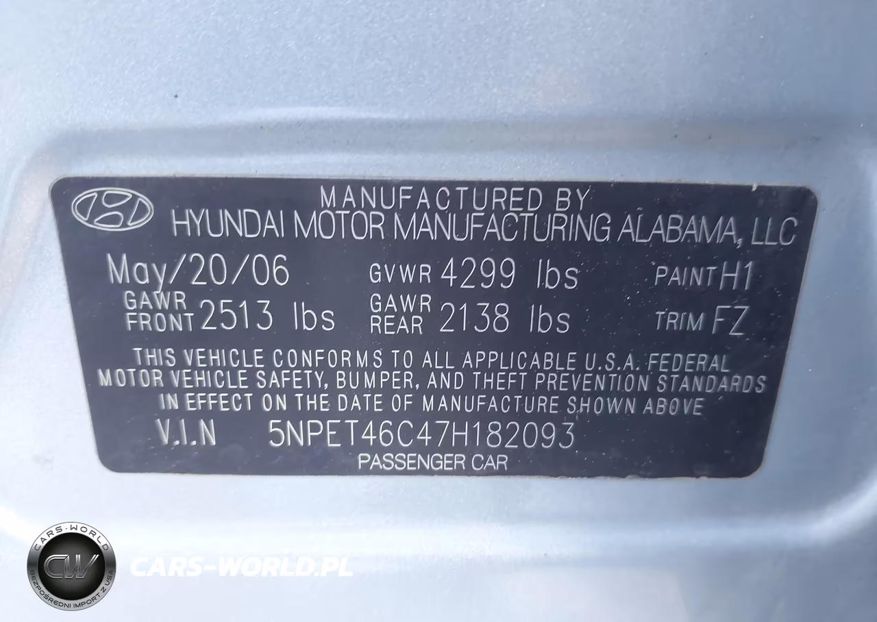 2007 Hyundai Sonata Gls-Gls W-Xm VIN:5NPET46C47H182093 - 9