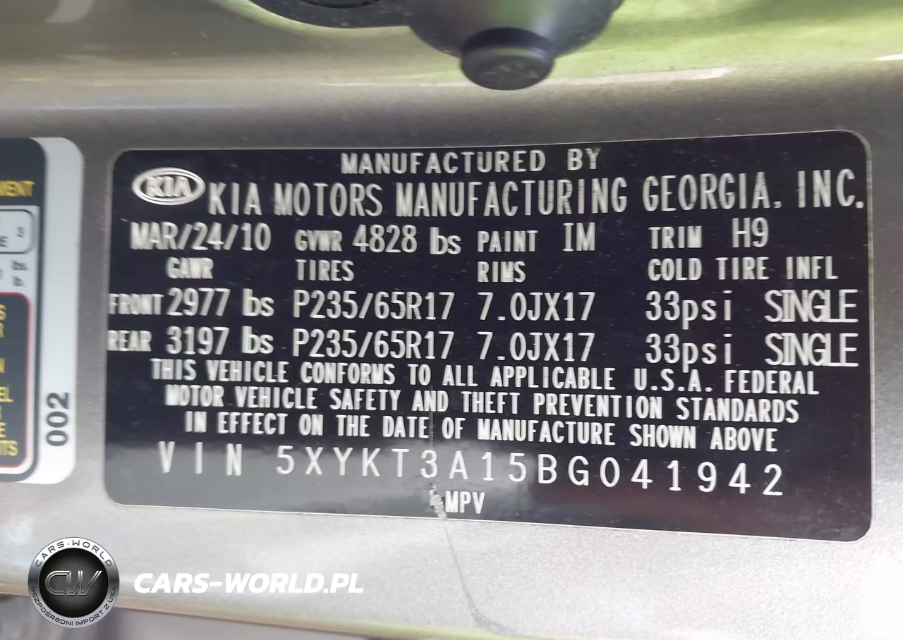 2011 Kia Sorento Lx VIN:5XYKT3A15BG041942 - 9
