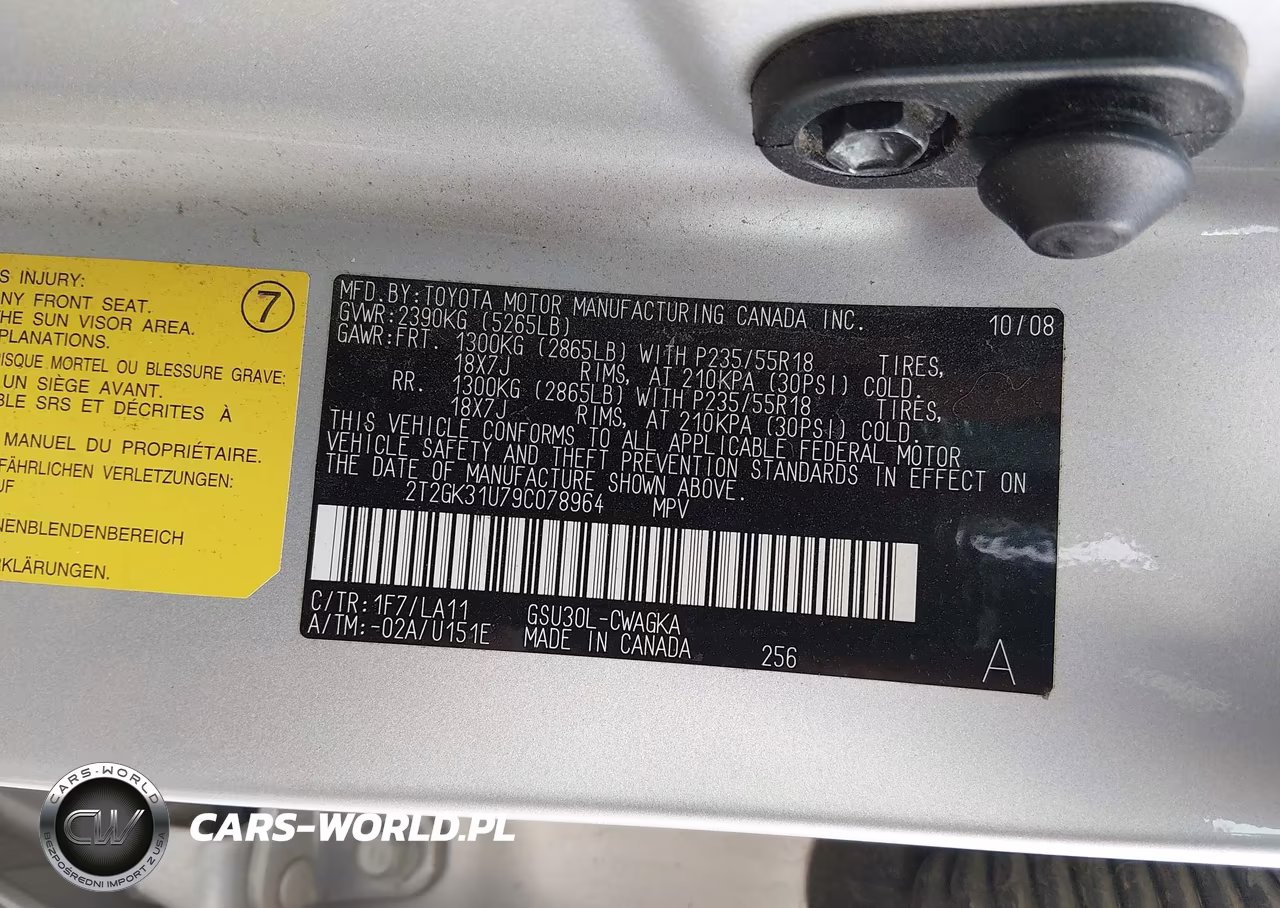 2009 Lexus Rx 350 VIN:2T2GK31U79C078964 - 9