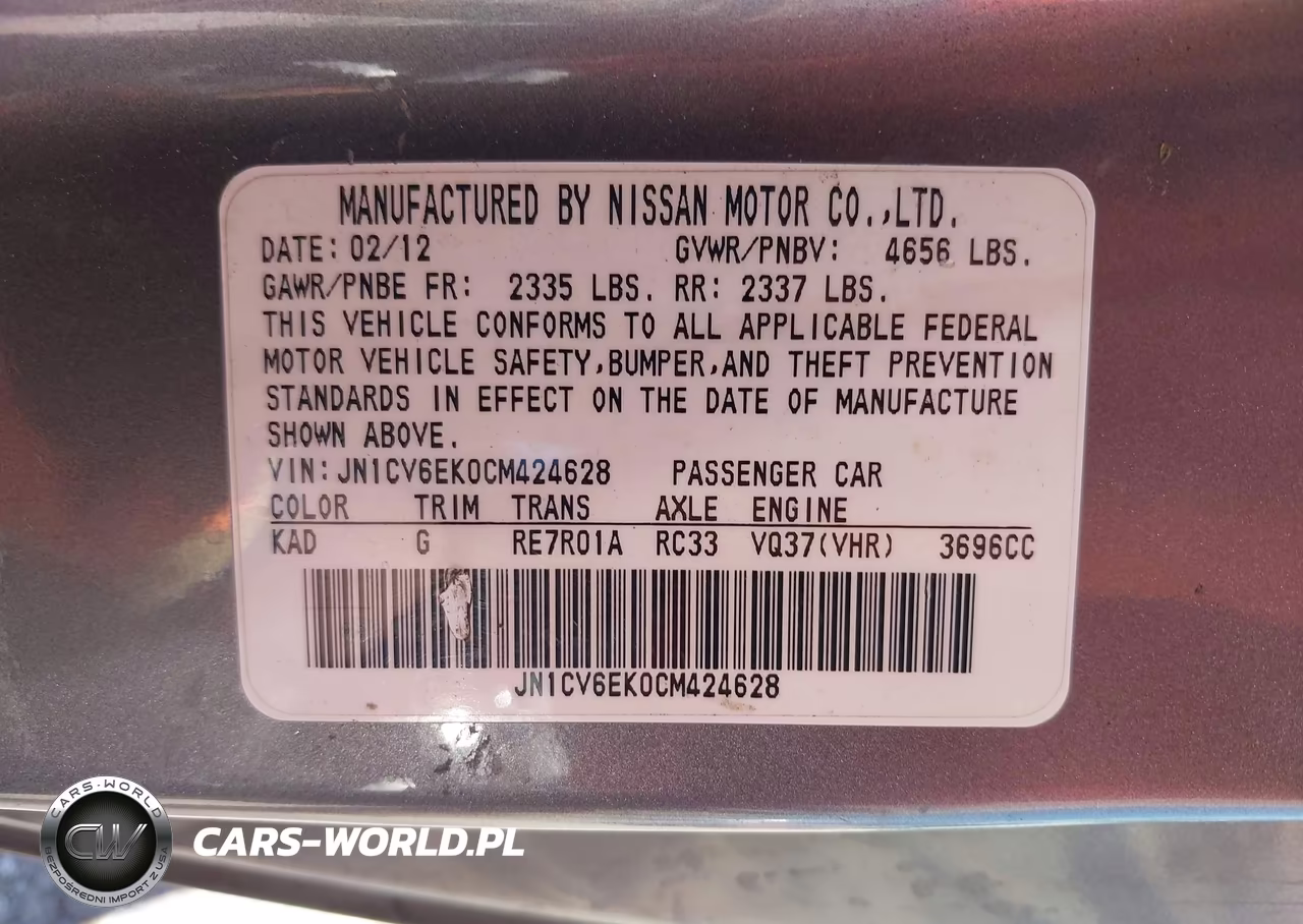 2012 Infiniti G37 Journey VIN:JN1CV6EK0CM424628 - 9