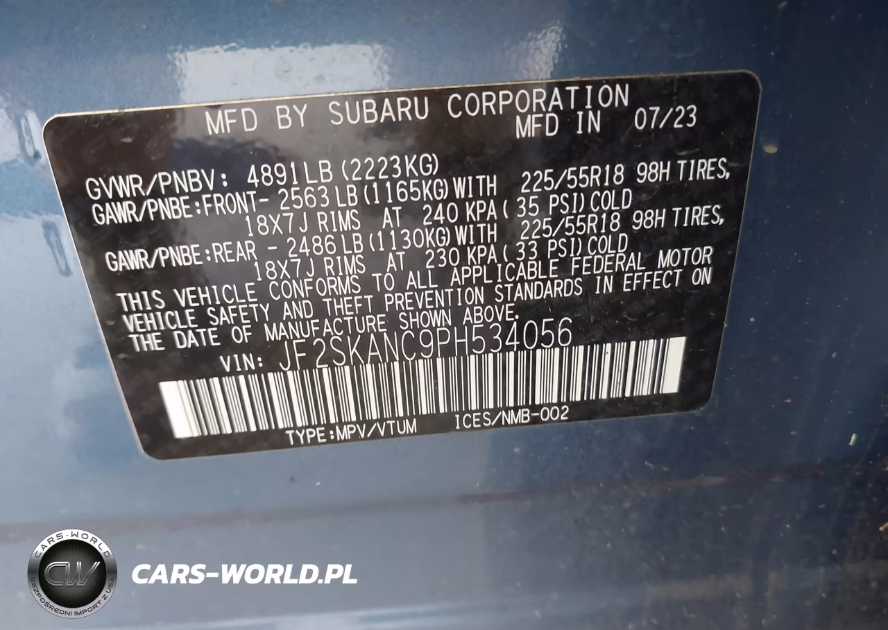 2023 Subaru Forester Limited VIN:JF2SKANC9PH534056 - 9
