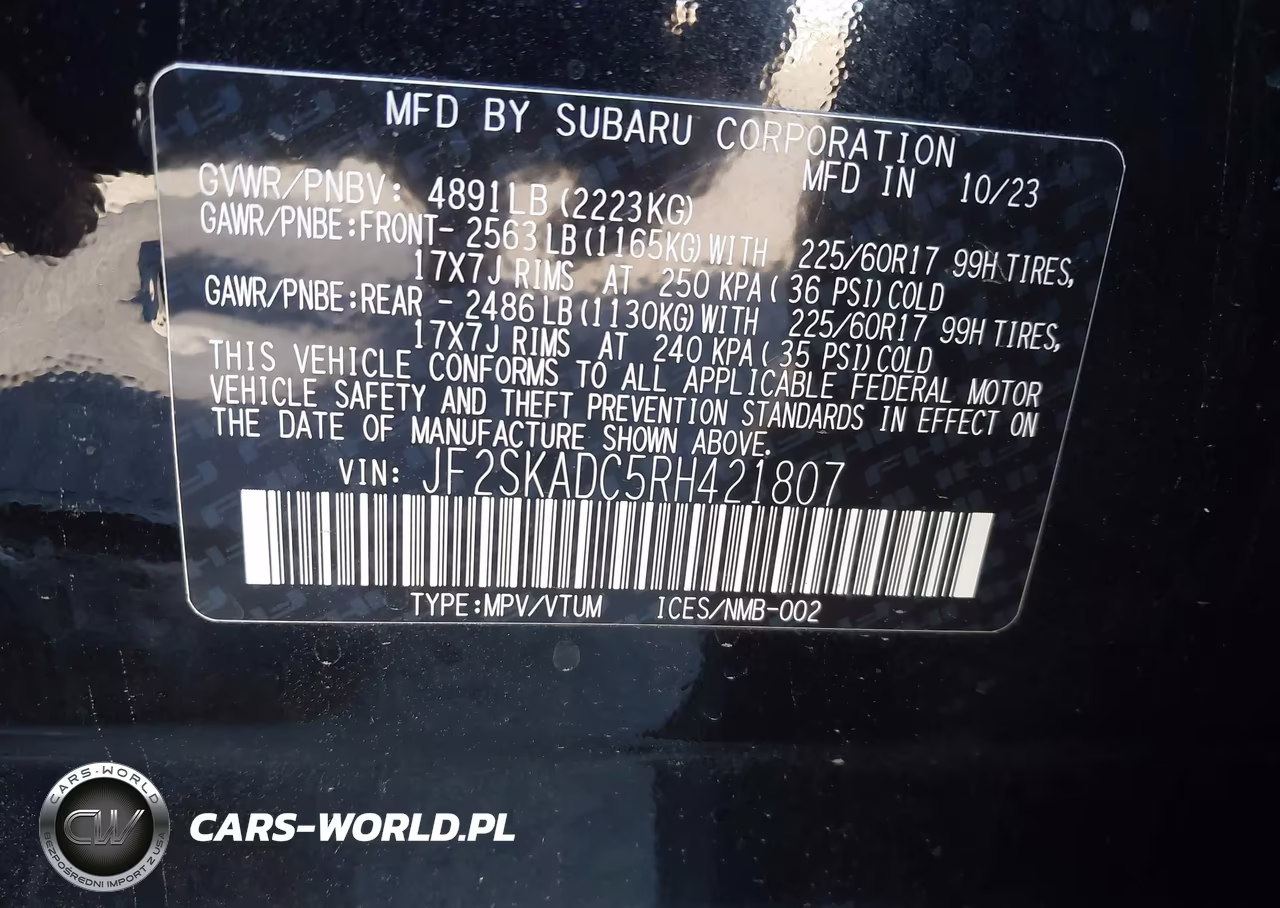 2024 Subaru Forester Premium VIN:JF2SKADC5RH421807 - 9