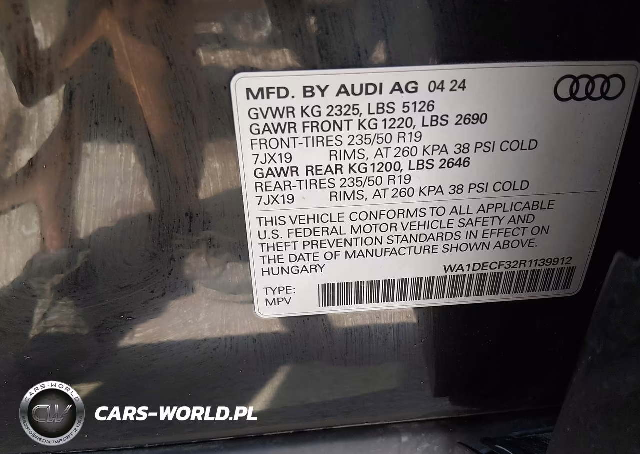 2024 Audi Q3 Premium 45 Tfsi S Line Quattro Tiptronic VIN:WA1DECF32R1139912 - 9