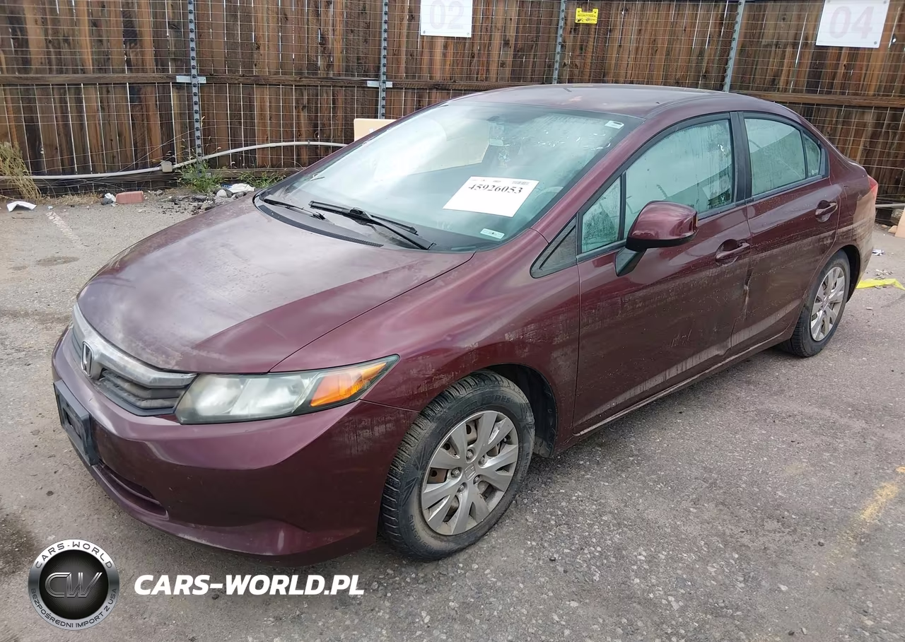 2012 Honda Civic Lx VIN:2HGFB2F58CH550812 - 2