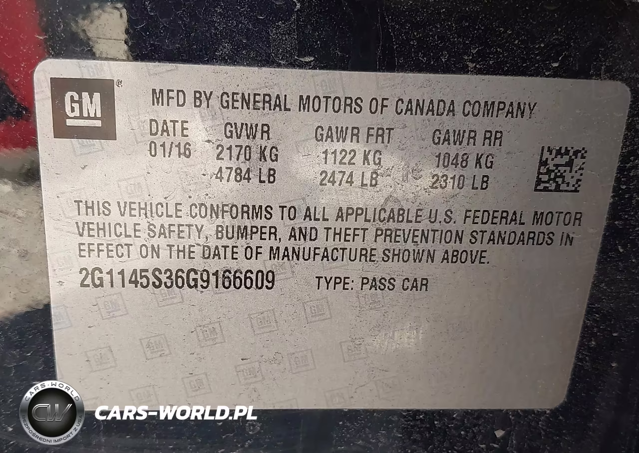 2016 Chevrolet Impala 2Lz VIN:2G1145S36G9166609 - 9