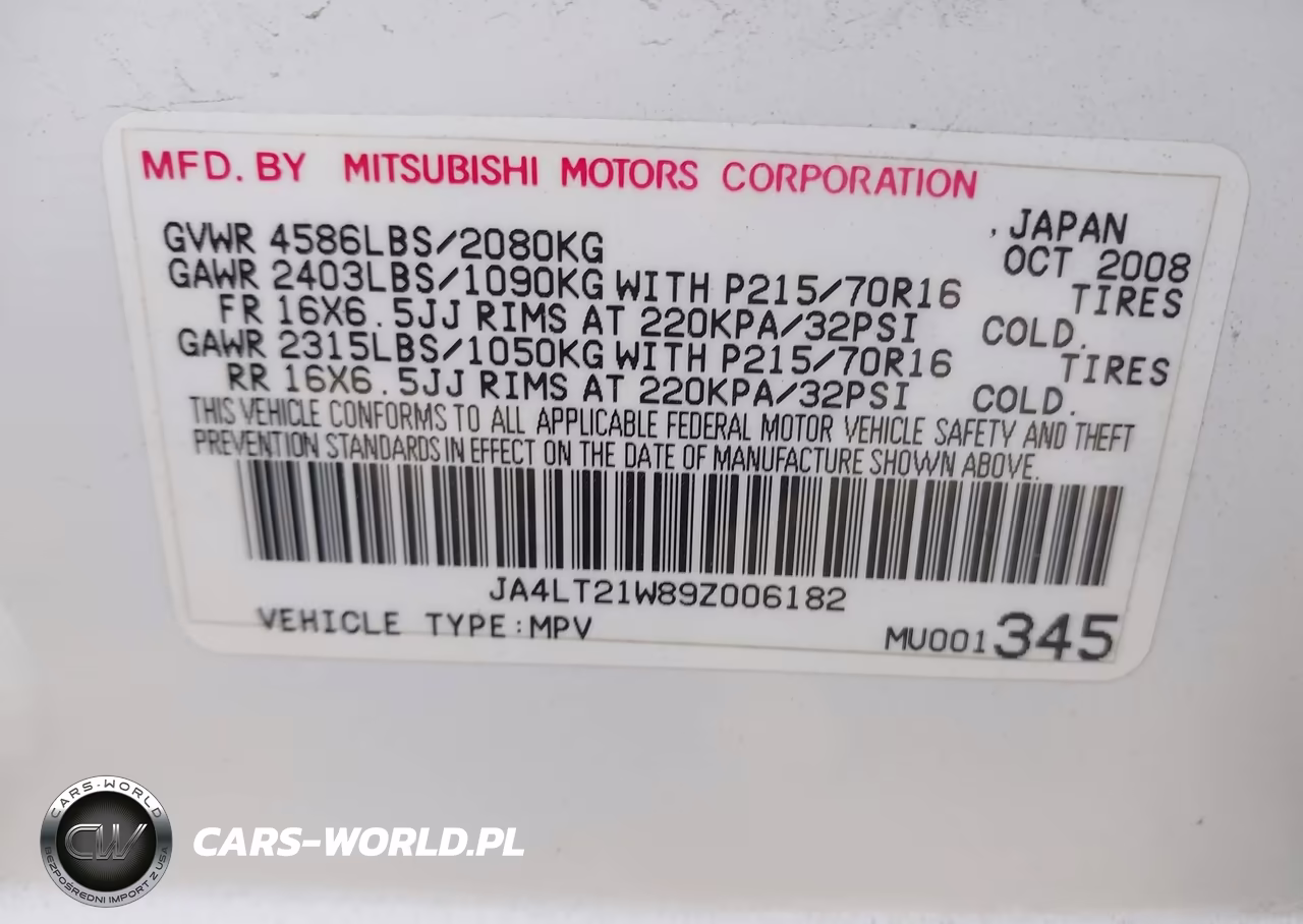 2009 Mitsubishi Outlander Es VIN:JA4LT21W89Z006182 - 9