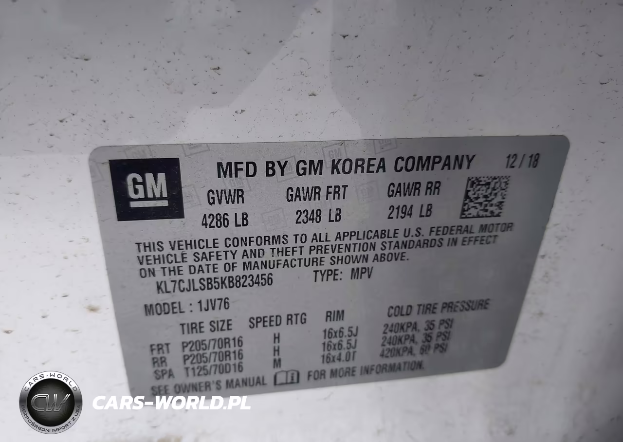 2019 Chevrolet Trax Lt VIN:KL7CJLSB5KB823456 - 9