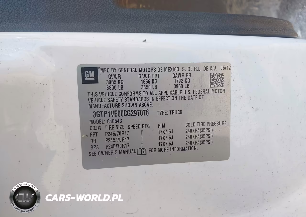 2012 GMC Sierra 1500 Sle VIN:3GTP1VE00CG297076 - 9