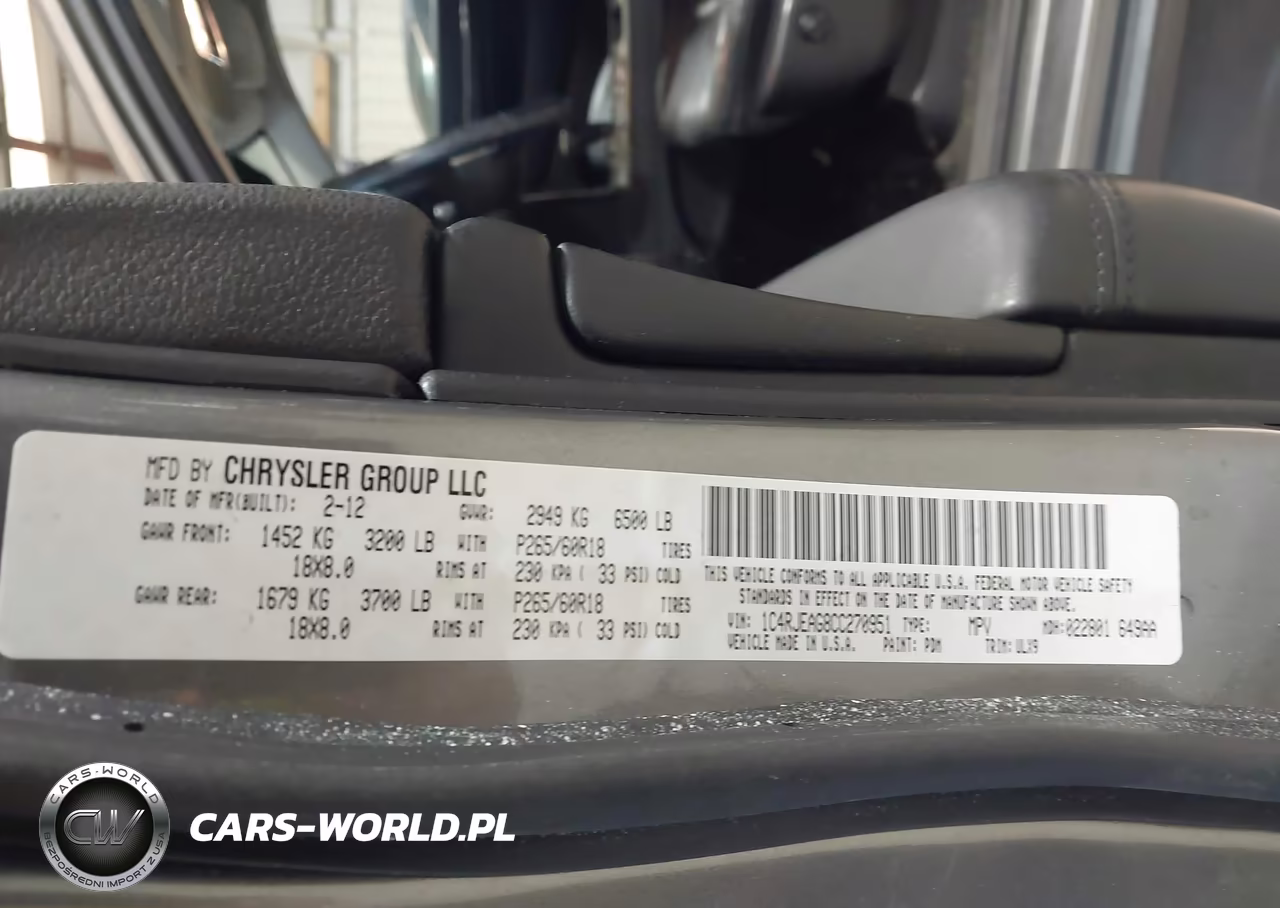 2012 Jeep Grand Cherokee Laredo VIN:1C4RJEAG8CC270951 - 9