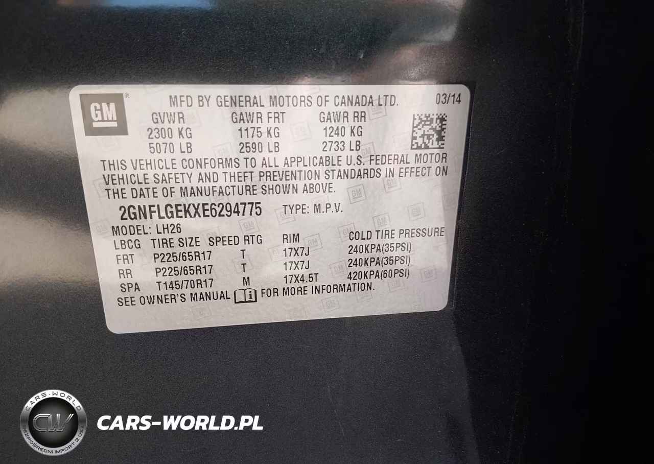 2014 Chevrolet Equinox Lt VIN:2GNFLGEKXE6294775 - 9