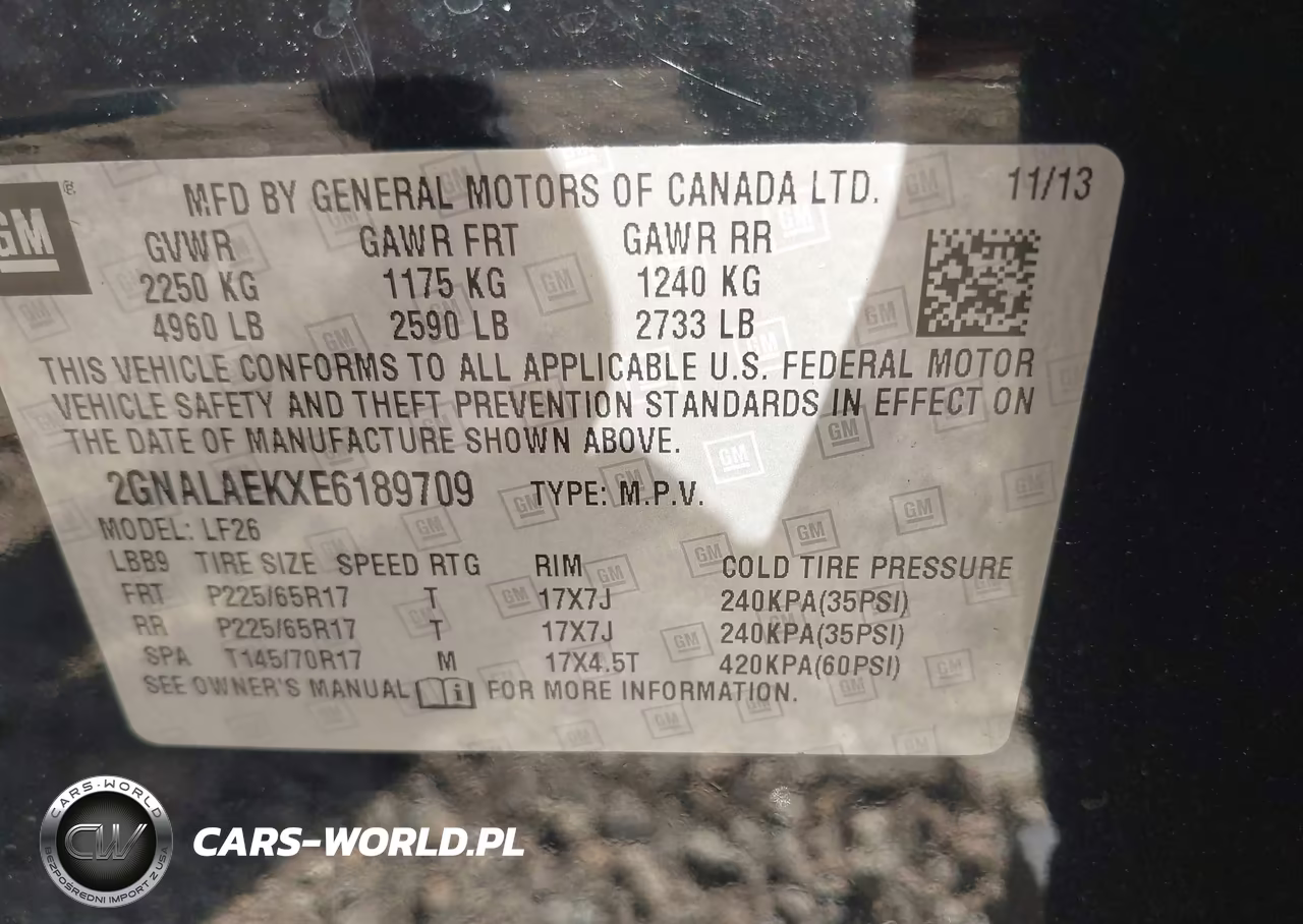 2014 Chevrolet Equinox Ls VIN:2GNALAEKXE6189709 - 9