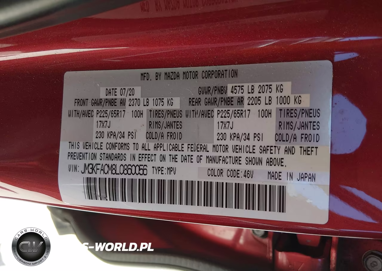 2020 Mazda Cx-5 Touring VIN:JM3KFACM8L0860056 - 9