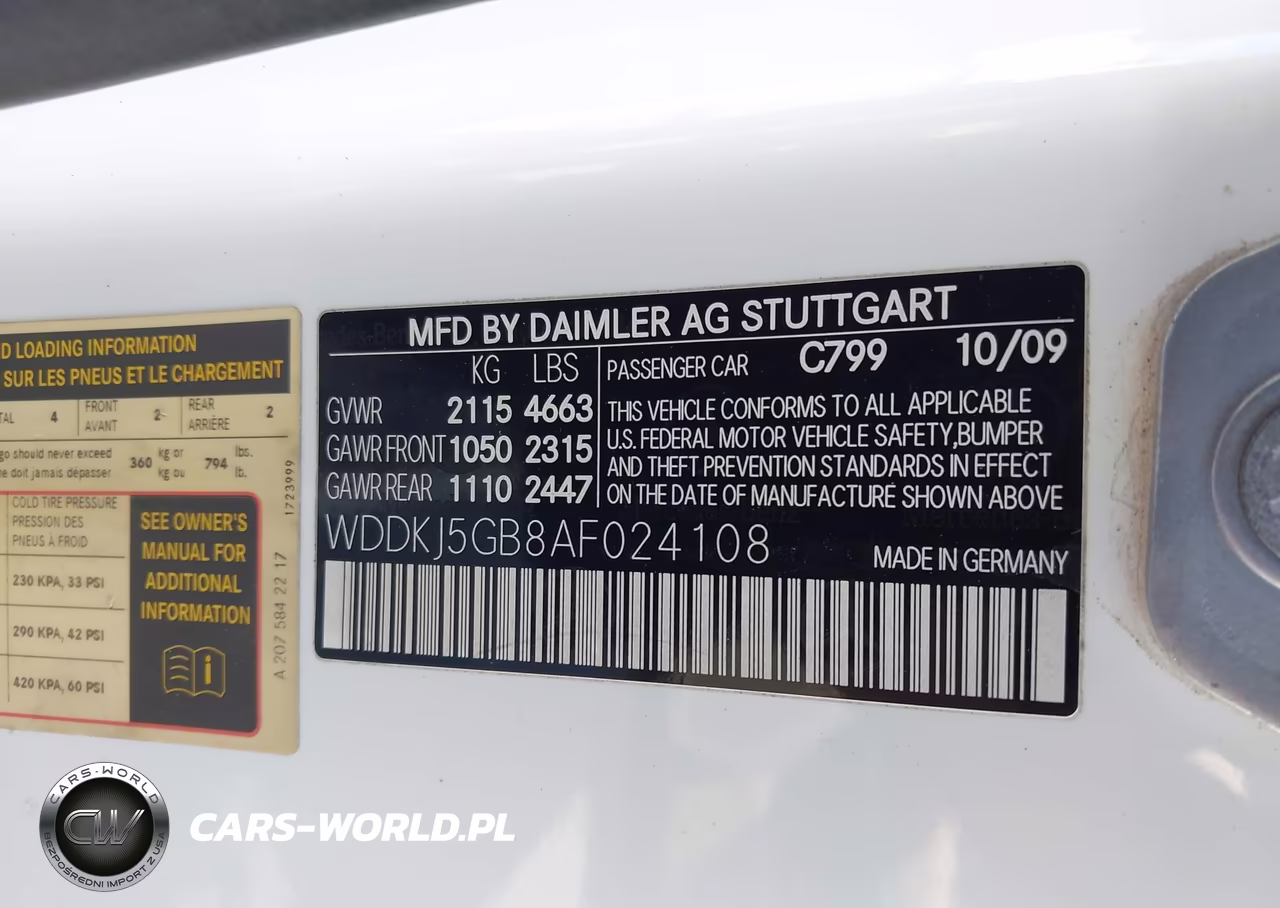 2010 Mercedes-Benz E 350 VIN:WDDKJ5GB8AF024108 - 9