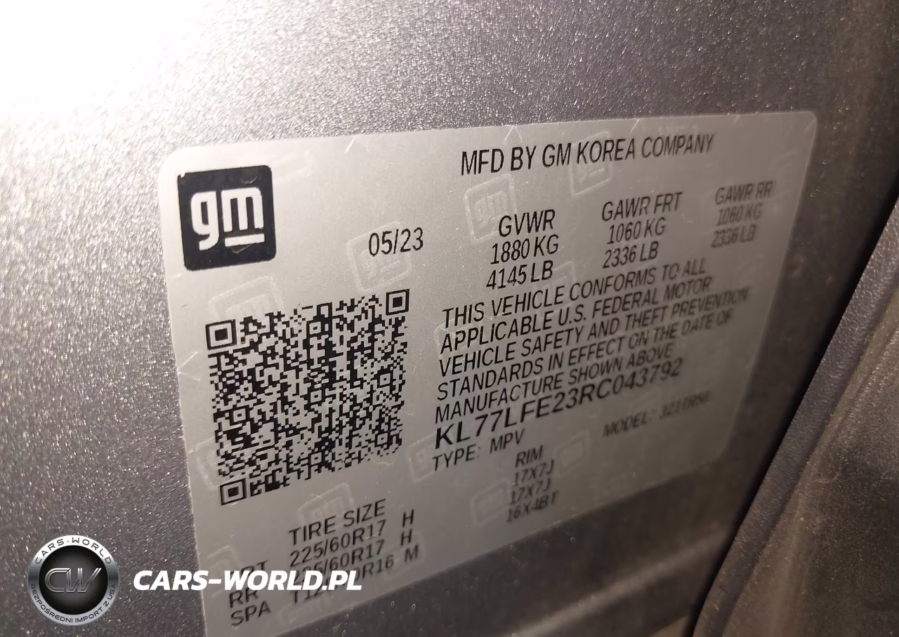 2024 Chevrolet Trax Fwd Sp VIN:KL77LFE23RC043792 - 9