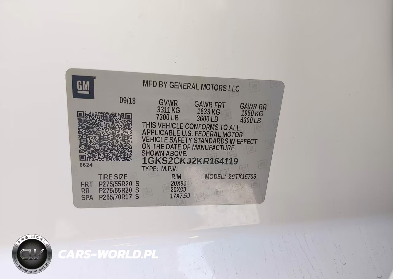 2019 GMC Yukon Denali VIN:1GKS2CKJ2KR164119 - 9