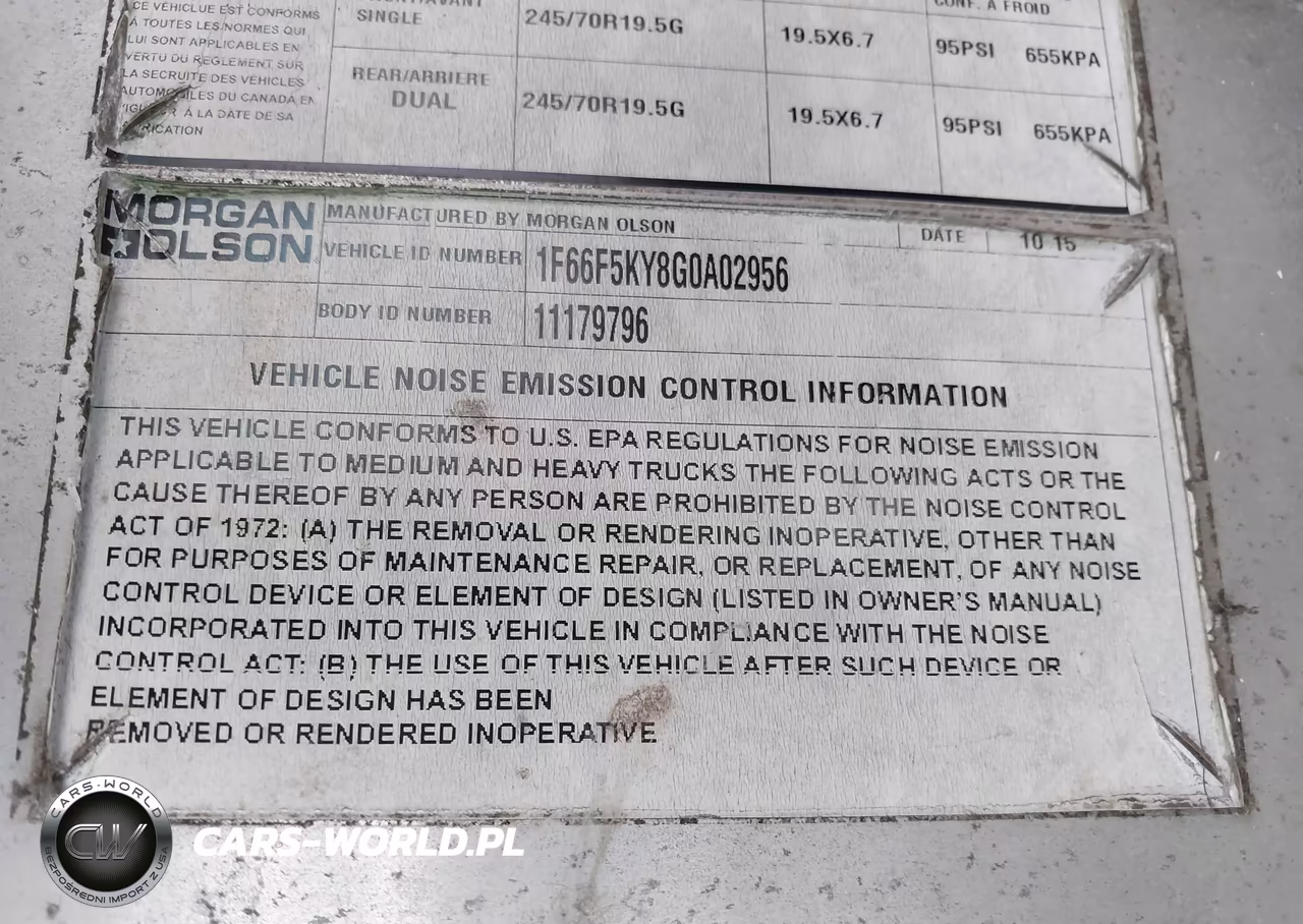2016 Ford F-59 Commercial Stripped VIN:1F66F5KY8G0A02956 - 8
