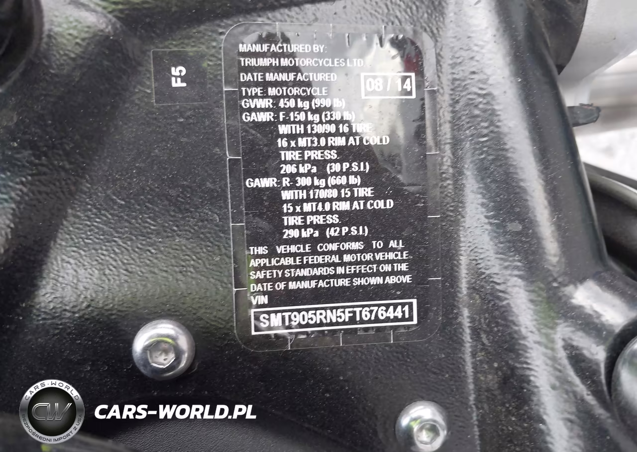 2015 Triumph Motorcycle America VIN:SMT905RN5FT676441 - 10