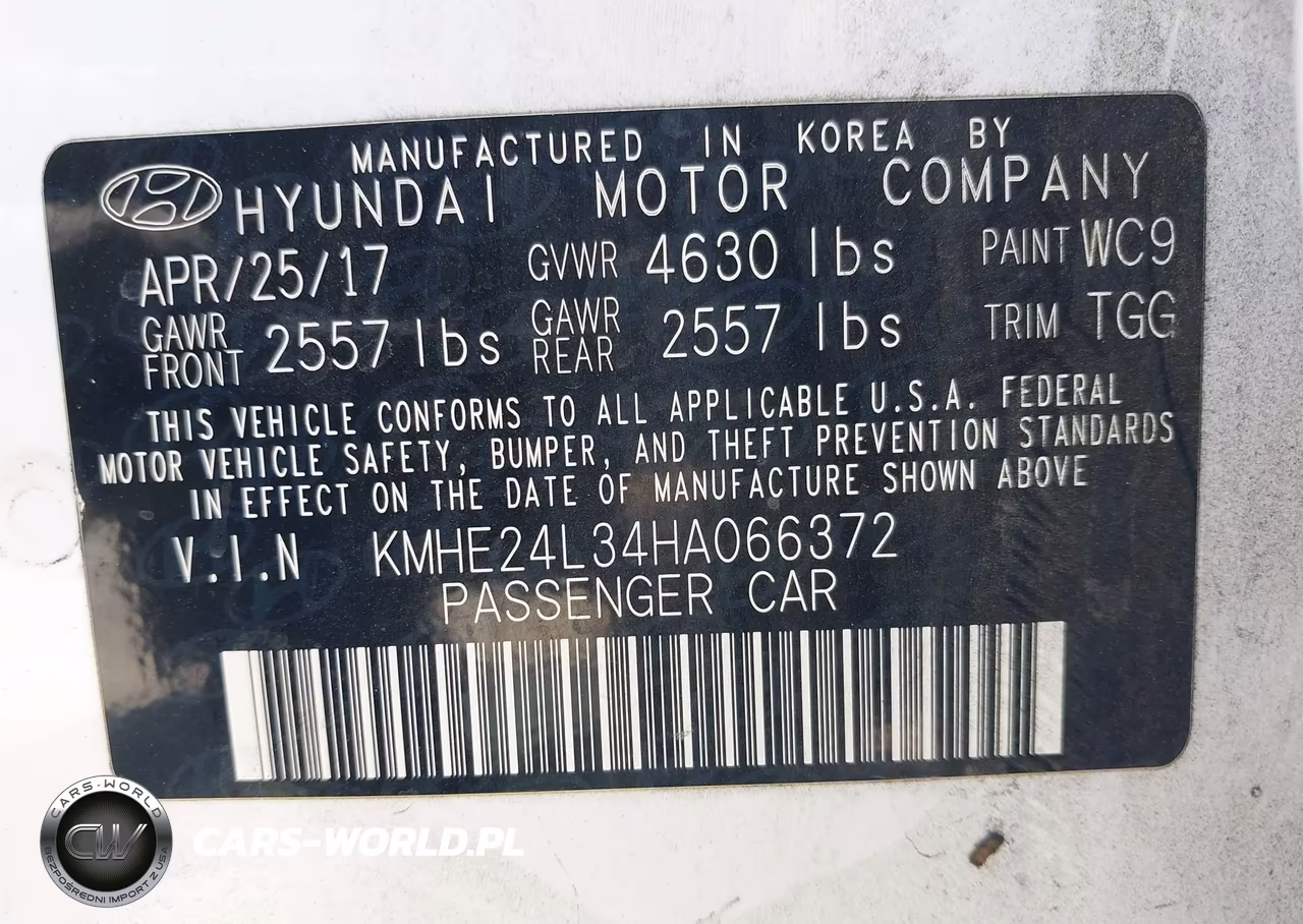 2017 Hyundai Sonata Hybrid Se VIN:KMHE24L34HA066372 - 9