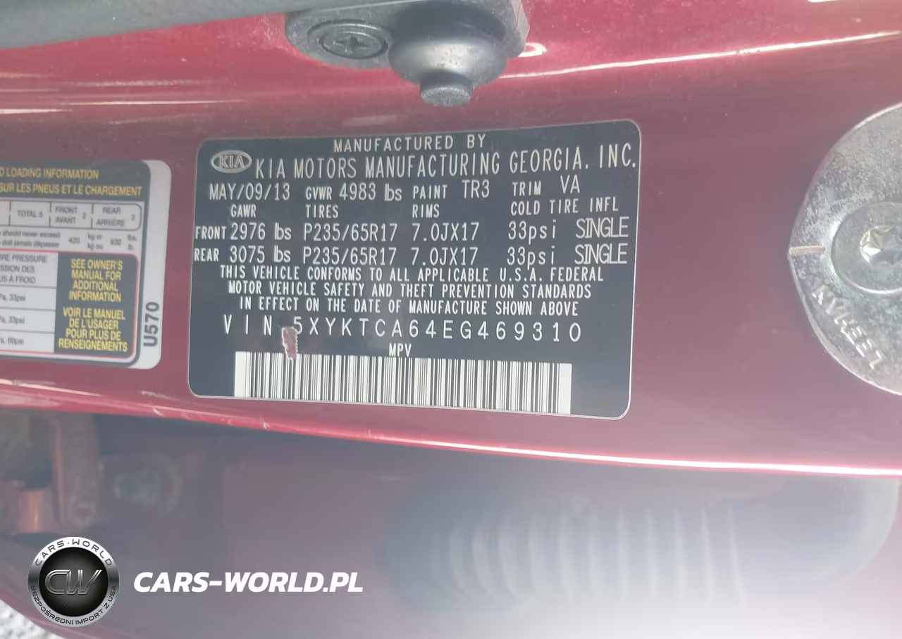 2014 Kia Sorento Lx VIN:5XYKTCA64EG469310 - 9