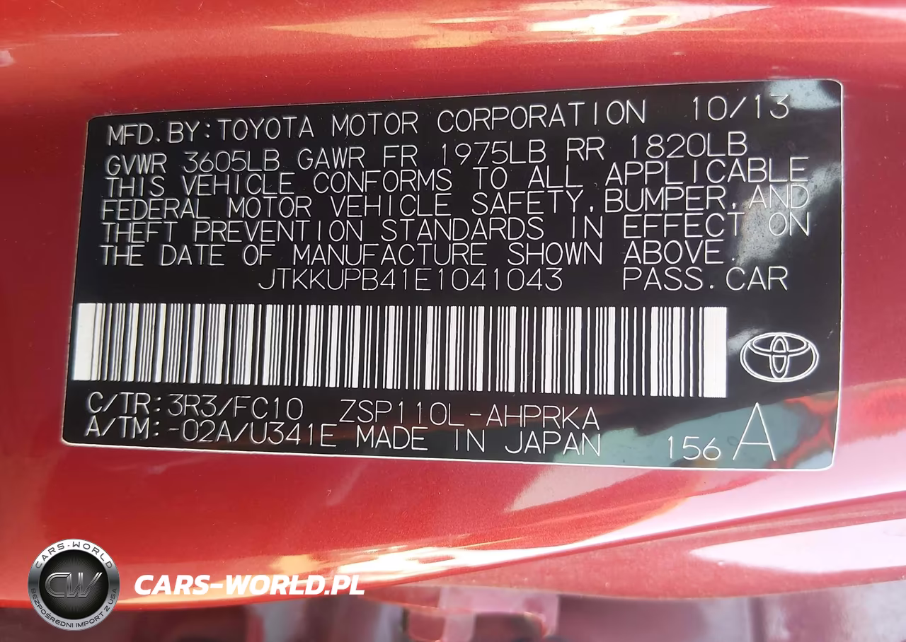 2014 Scion Xd VIN:JTKKUPB41E1041043 - 9
