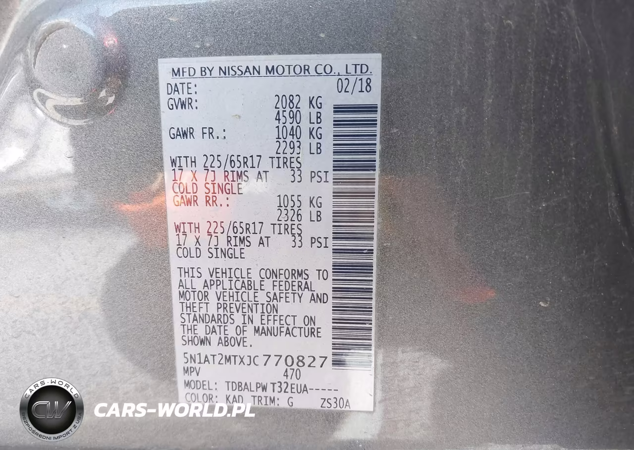 2018 Nissan Rogue S VIN:5N1AT2MTXJC770827 - 9