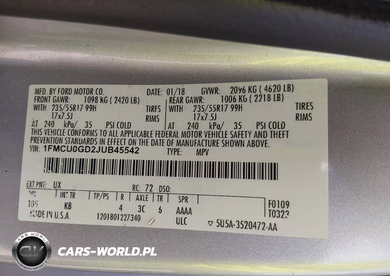 2018 Ford Escape Se VIN:1FMCU0GD2JUB45542 - 9