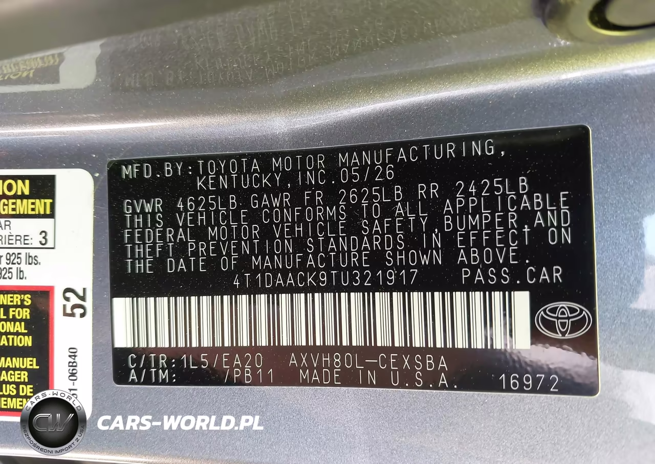2026 Toyota Camry Se VIN:4T1DAACK9TU321917 - 9