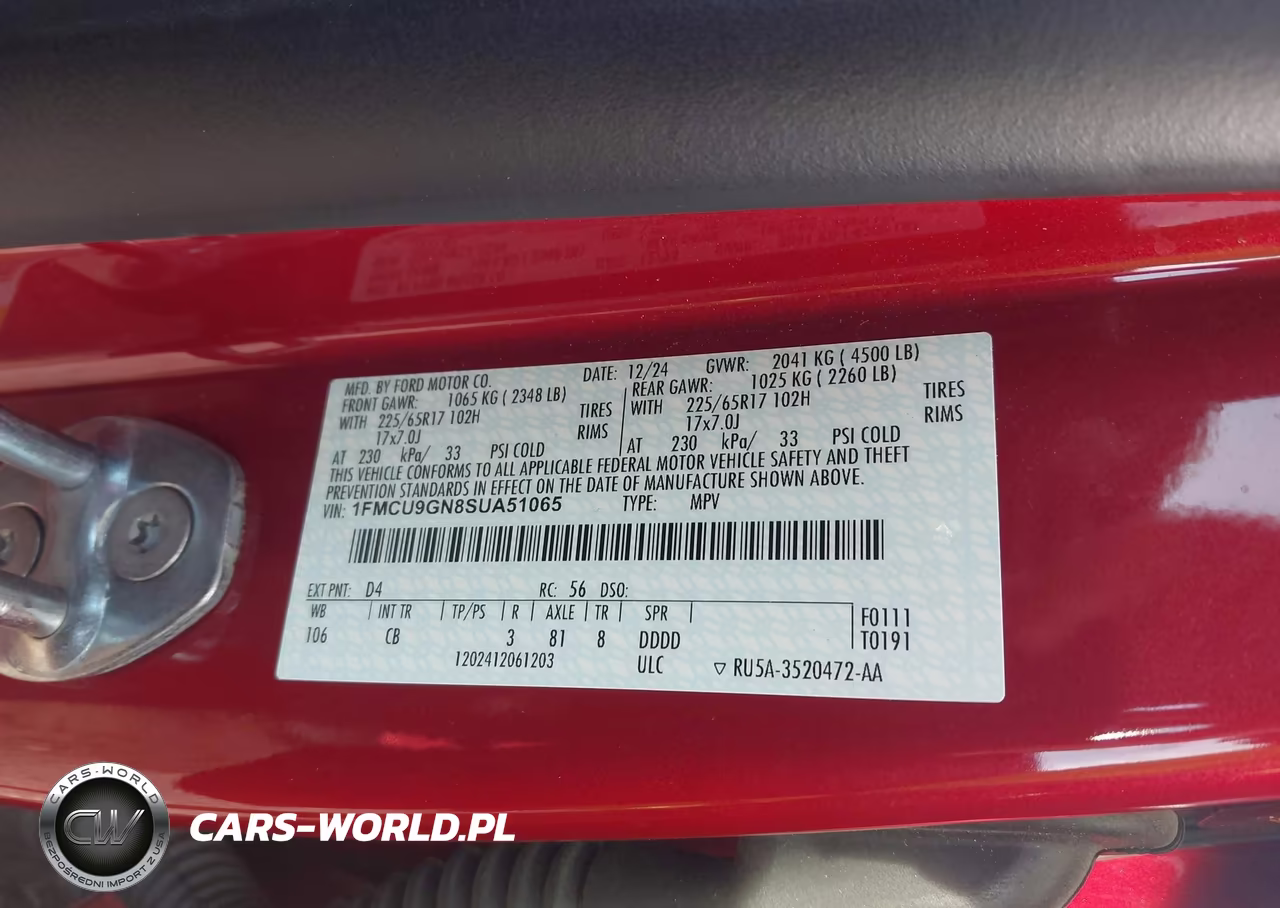 2025 Ford Escape Active VIN:1FMCU9GN8SUA51065 - 9