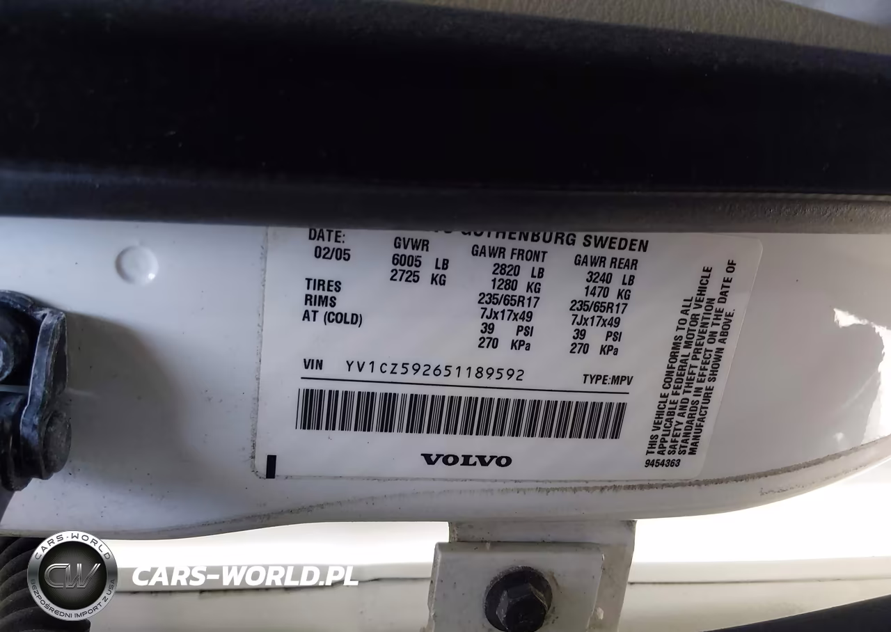 2005 Volvo Xc90 2.5T Awd VIN:YV1CZ592651189592 - 9