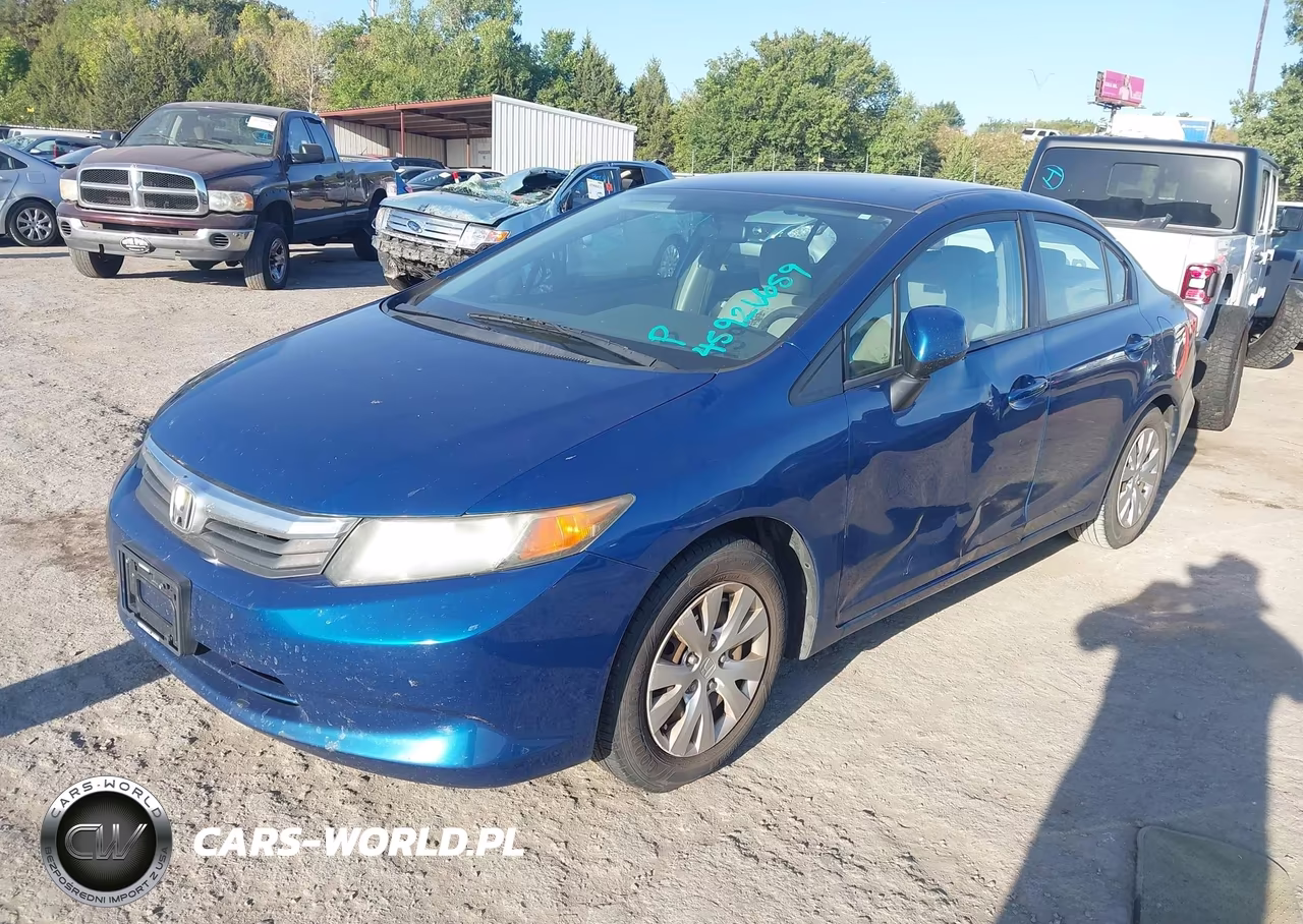 2012 Honda Civic Lx VIN:19XFB2F55CE361450 - 2
