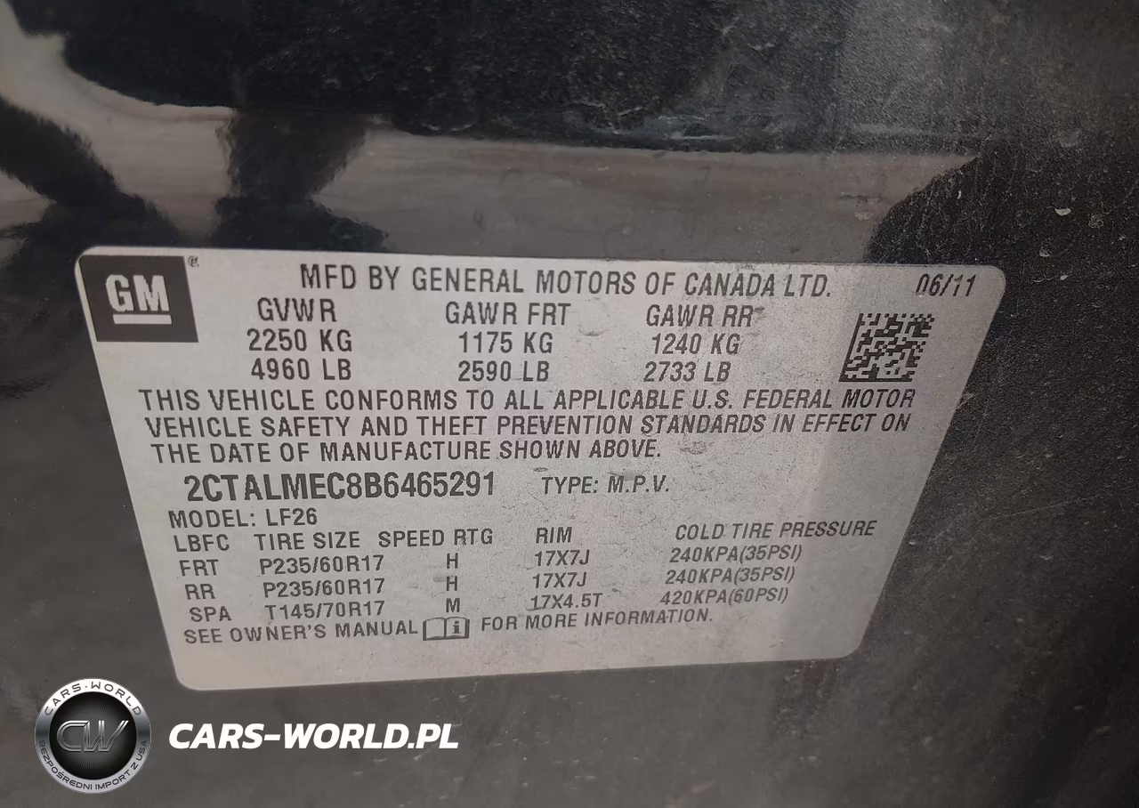 2011 GMC Terrain Sle-1 VIN:2CTALMEC8B6465291 - 9