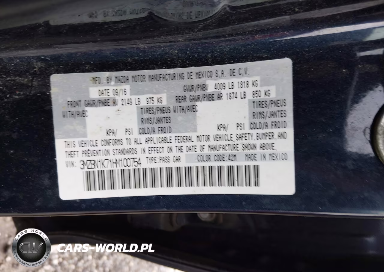 2017 Mazda Mazda3 Sport VIN:3MZBN1K71HM100754 - 9