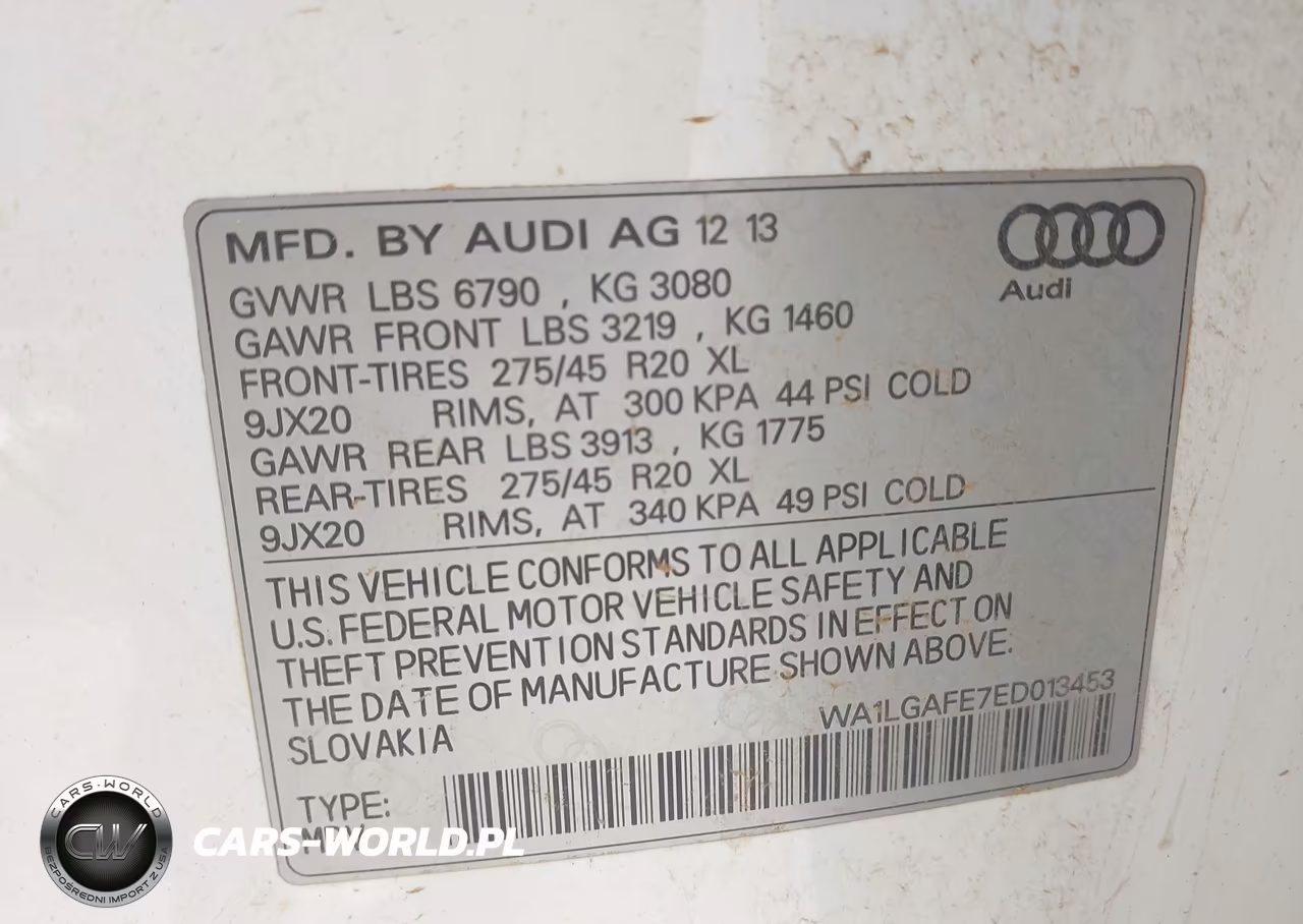 2014 Audi Q7 3.0T Premium VIN:WA1LGAFE7ED013453 - 9