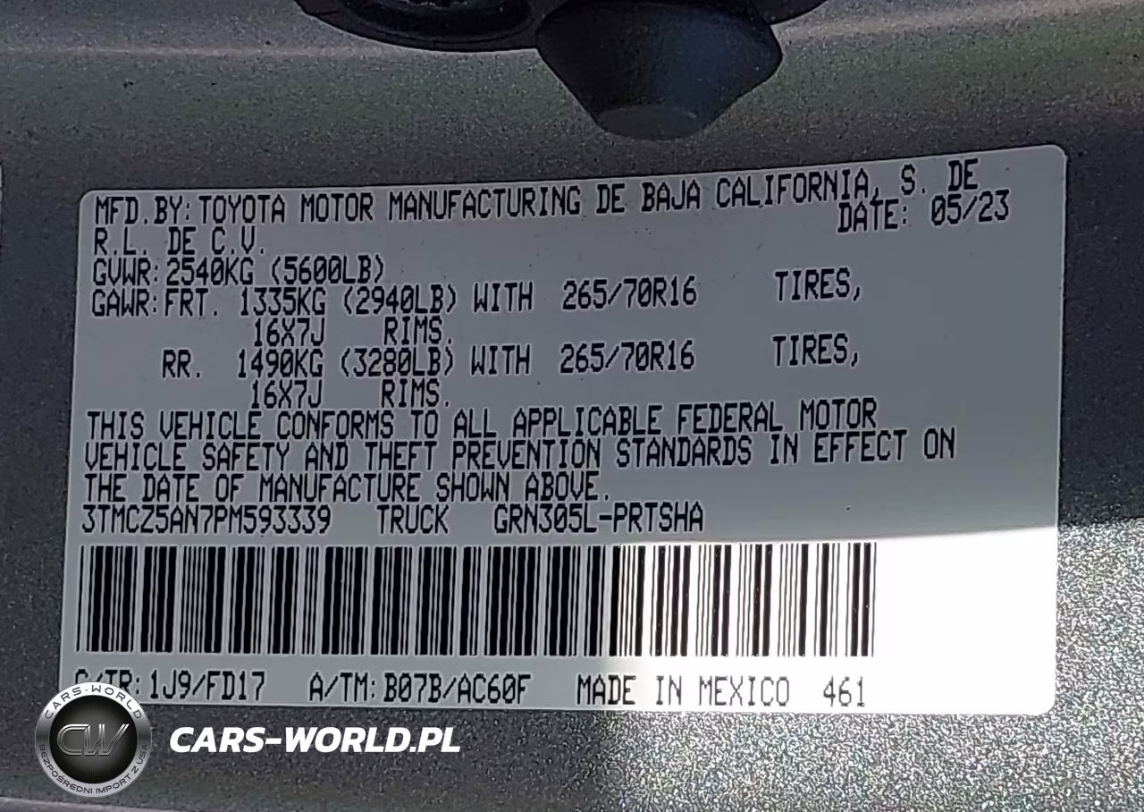 2023 Toyota Tacoma Trd Off Road VIN:3TMCZ5AN7PM593339 - 9