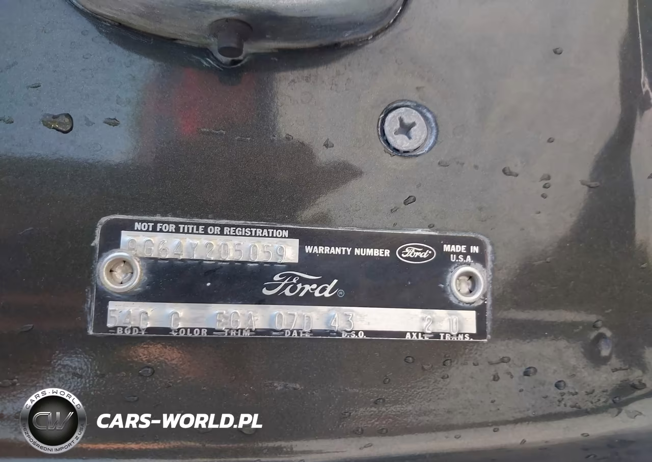 1969 Ford Ltd VIN:9G64Y205059 - 9