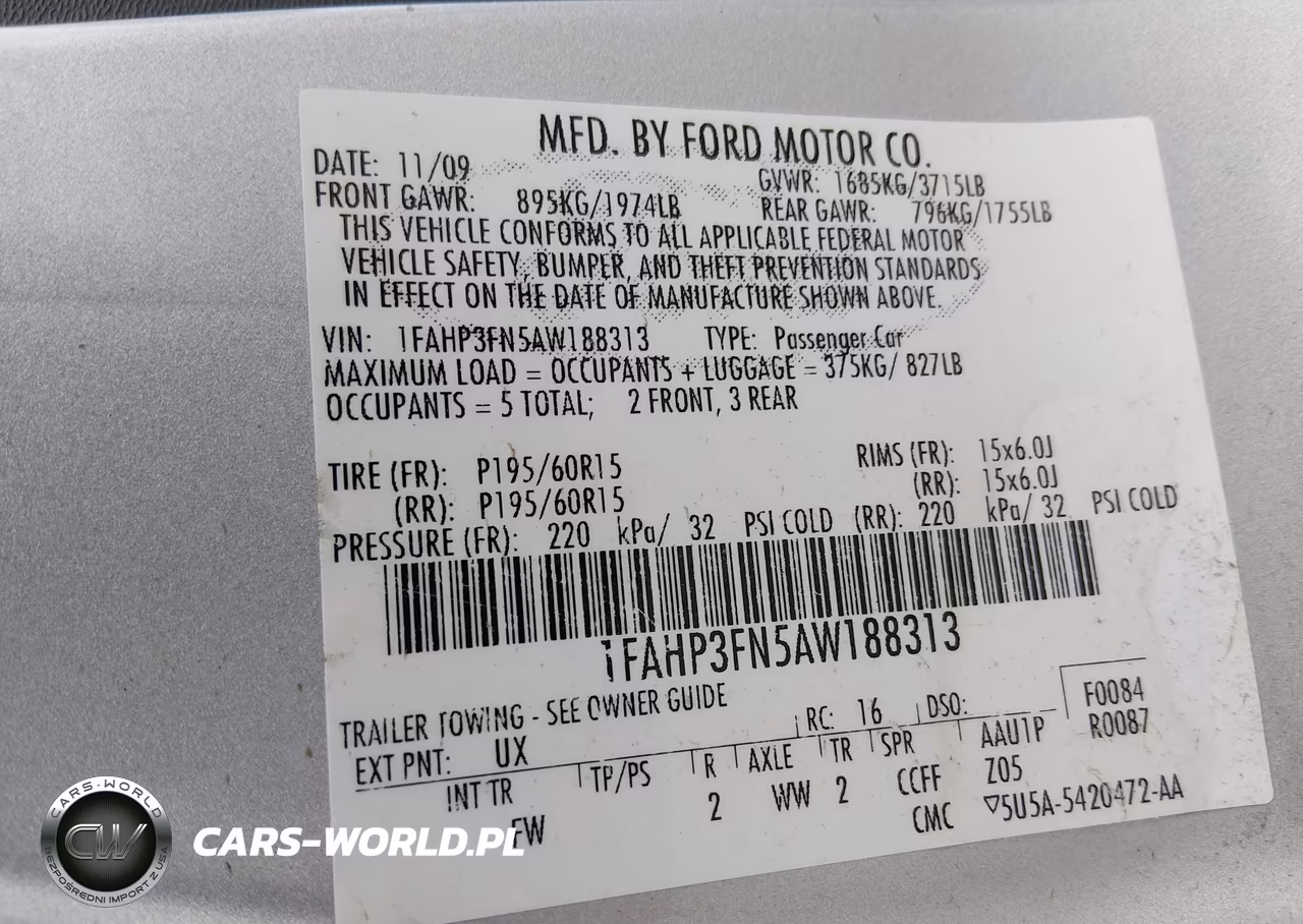 2010 Ford Focus Se VIN:1FAHP3FN5AW188313 - 9