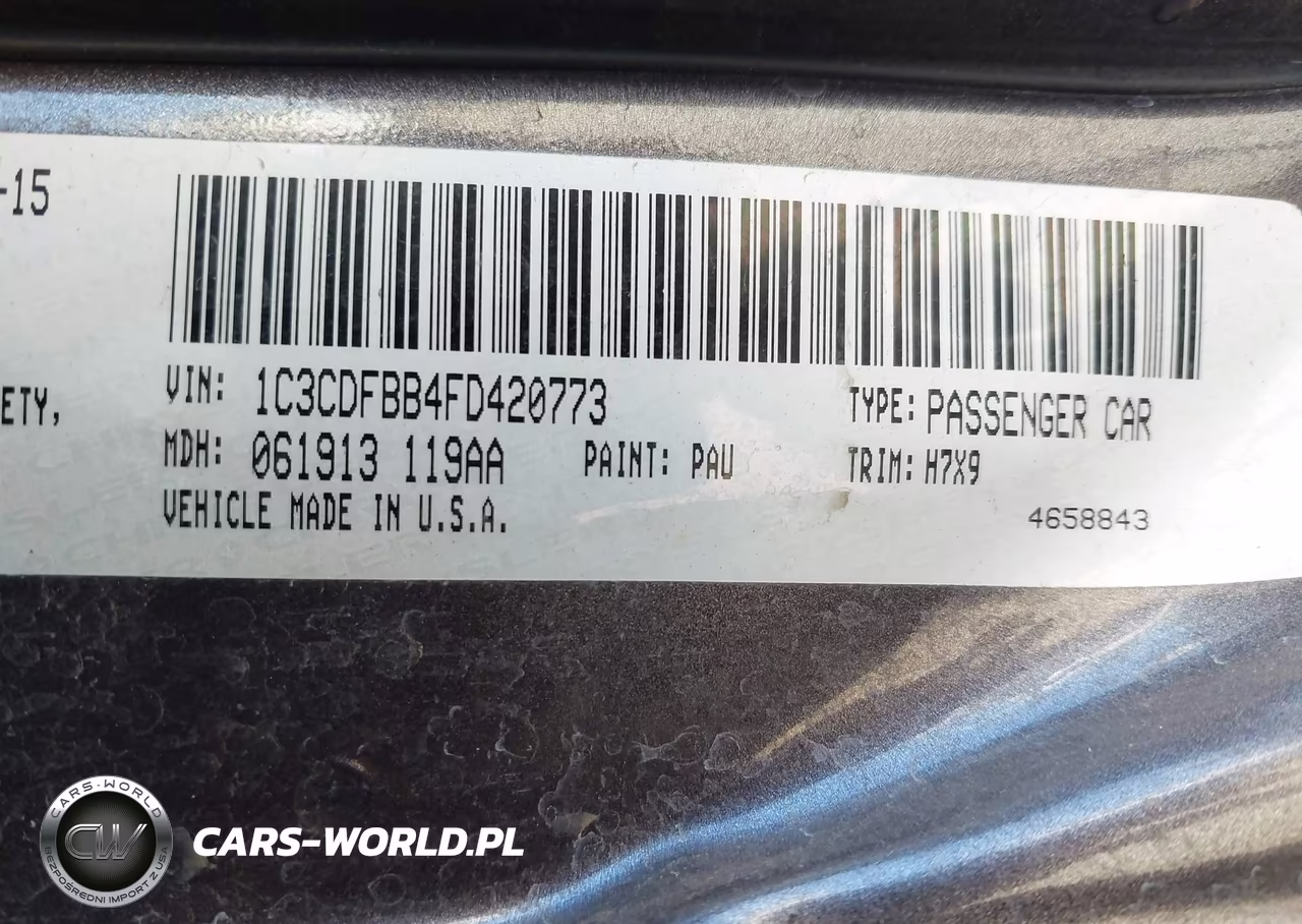 2015 Dodge Dart Sxt VIN:1C3CDFBB4FD420773 - 9
