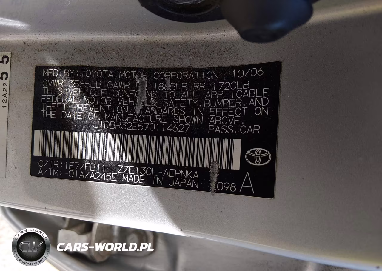 2007 Toyota Corolla Le VIN:JTDBR32E570114627 - 9