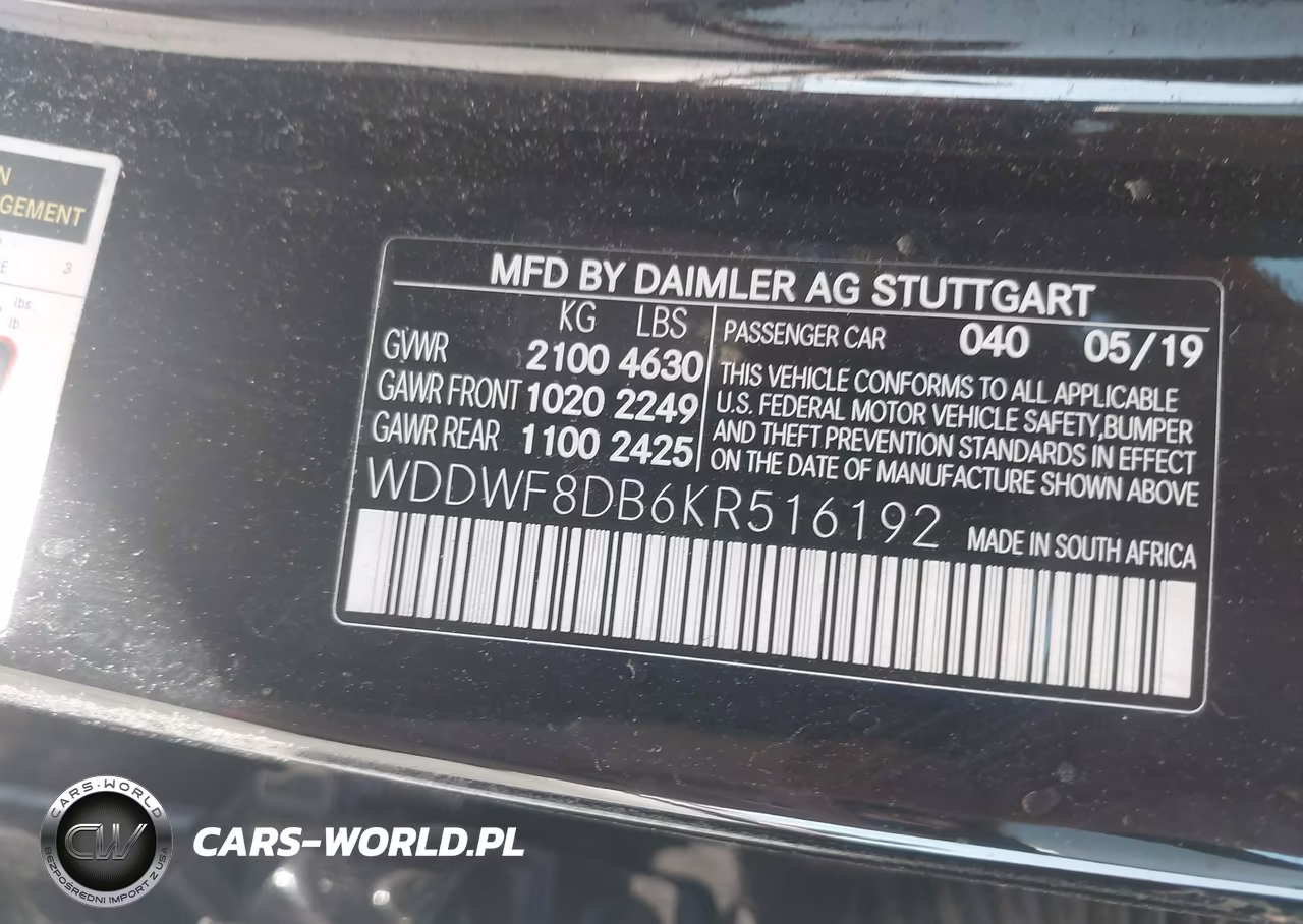 2019 Mercedes-Benz C 300 VIN:WDDWF8DB6KR516192 - 9
