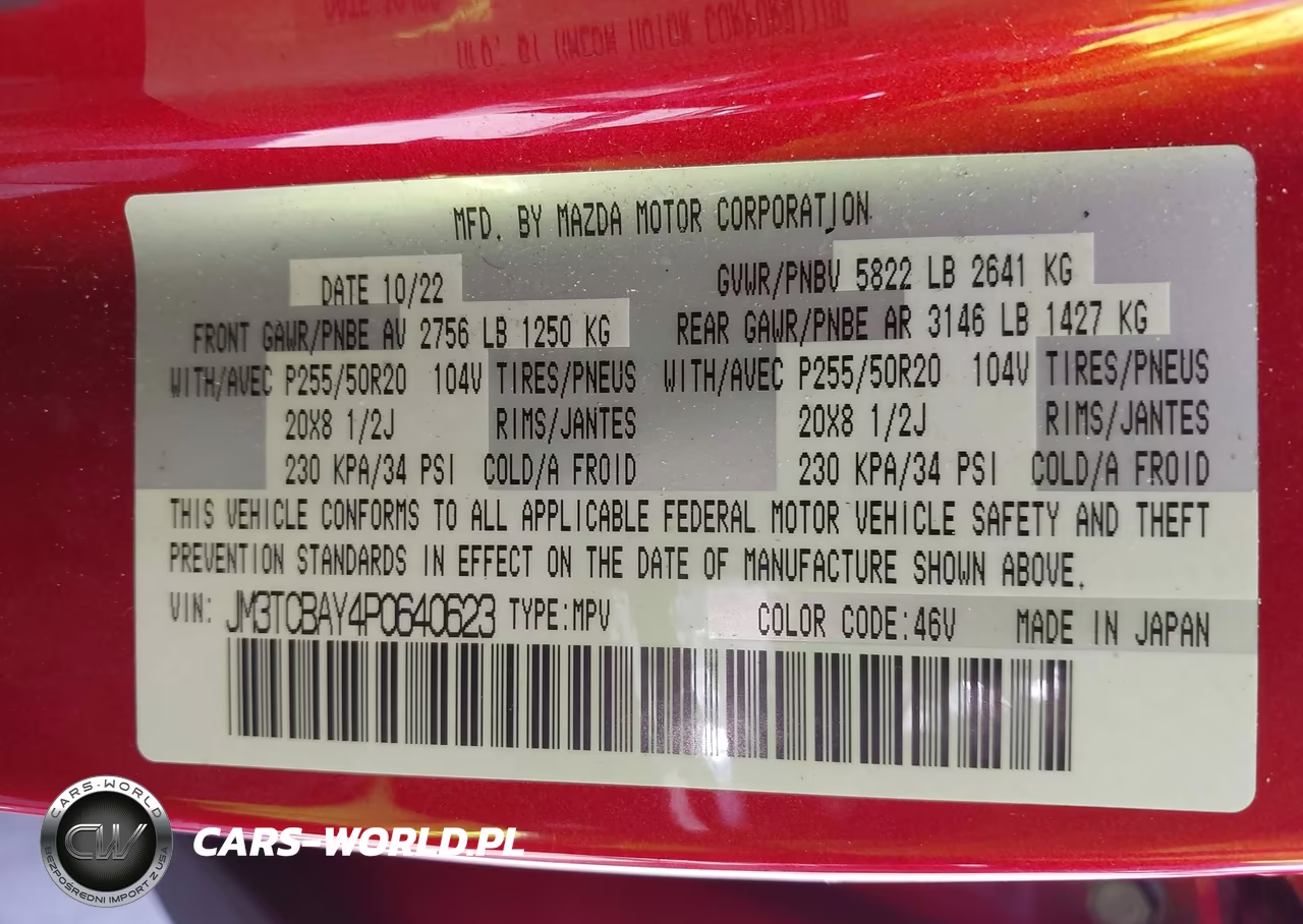2023 Mazda Cx-9 Touring Plus VIN:JM3TCBAY4P0640623 - 9