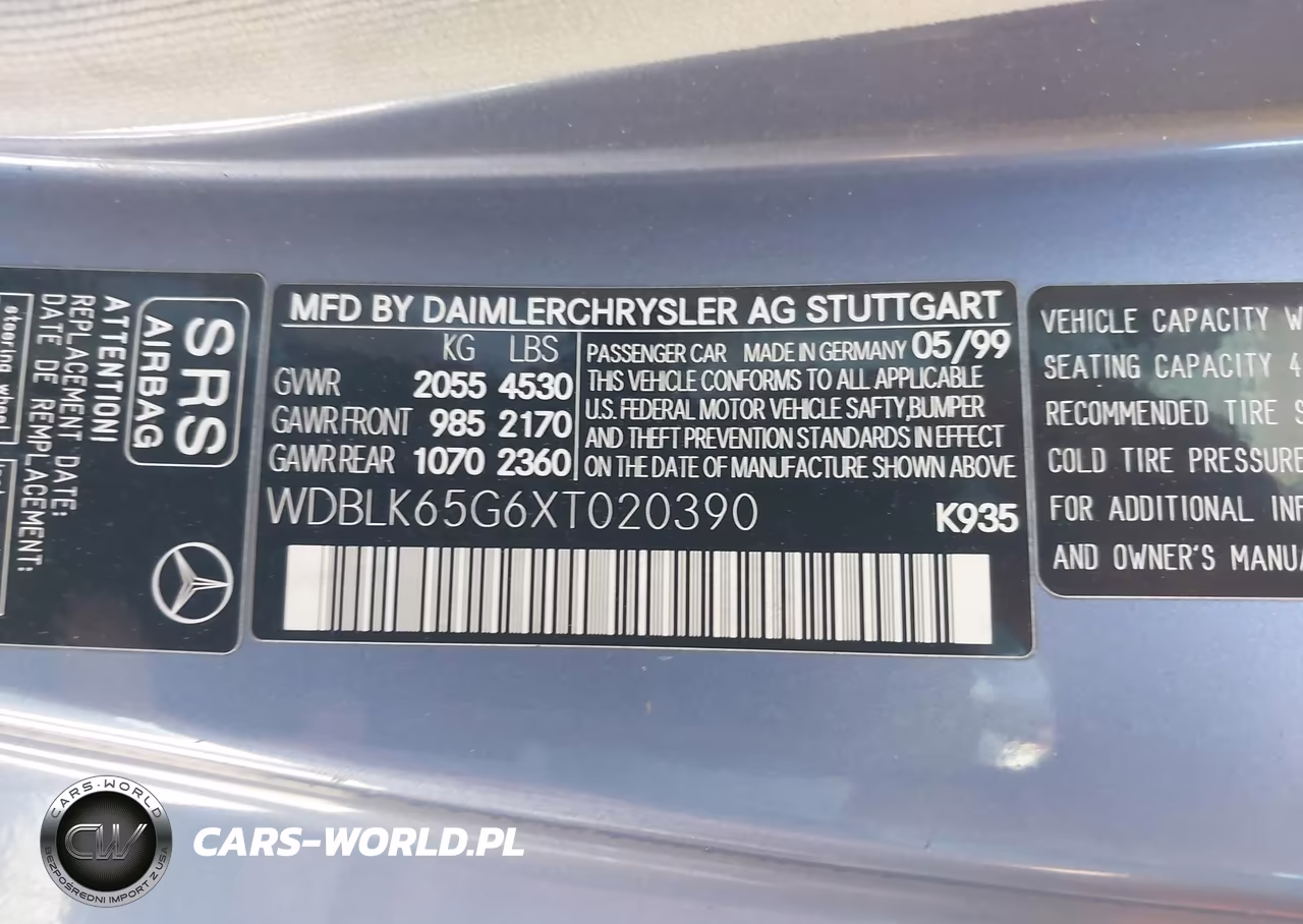 1999 Mercedes-Benz Clk 320 VIN:WDBLK65G6XT020390 - 9