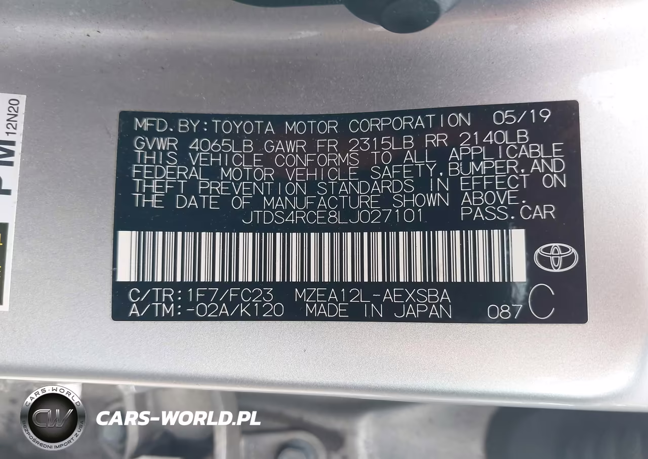 2020 Toyota Corolla Se VIN:JTDS4RCE8LJ027101 - 9