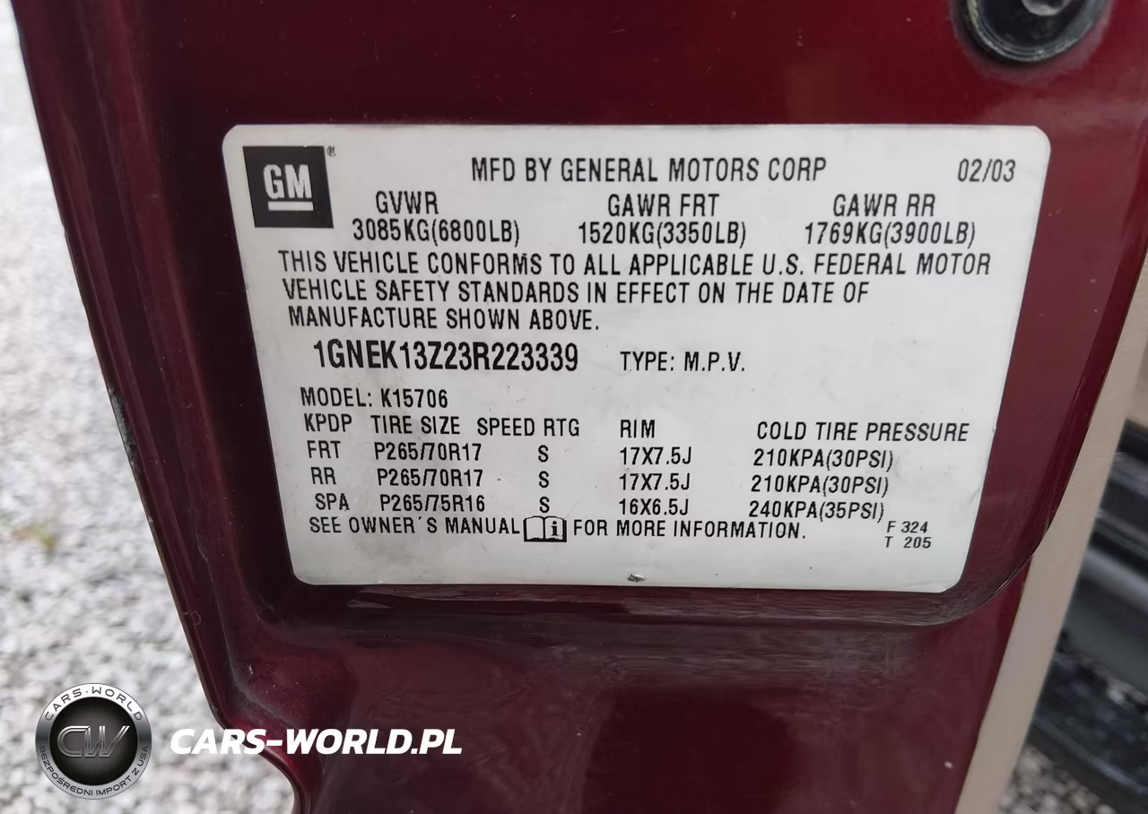 2003 Chevrolet Tahoe Z71 VIN:1GNEK13Z23R223339 - 9