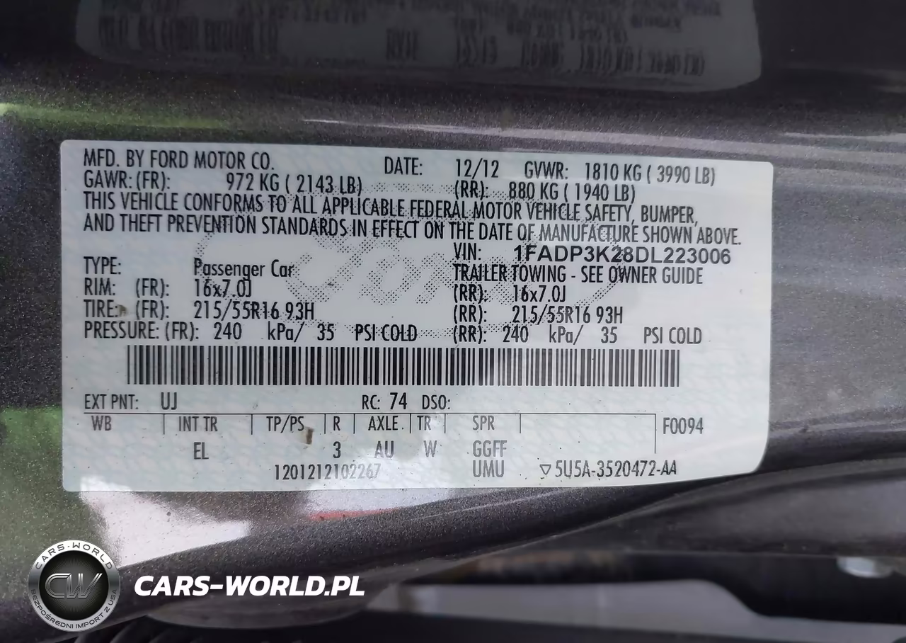 2013 Ford Focus Se VIN:1FADP3K28DL223006 - 9