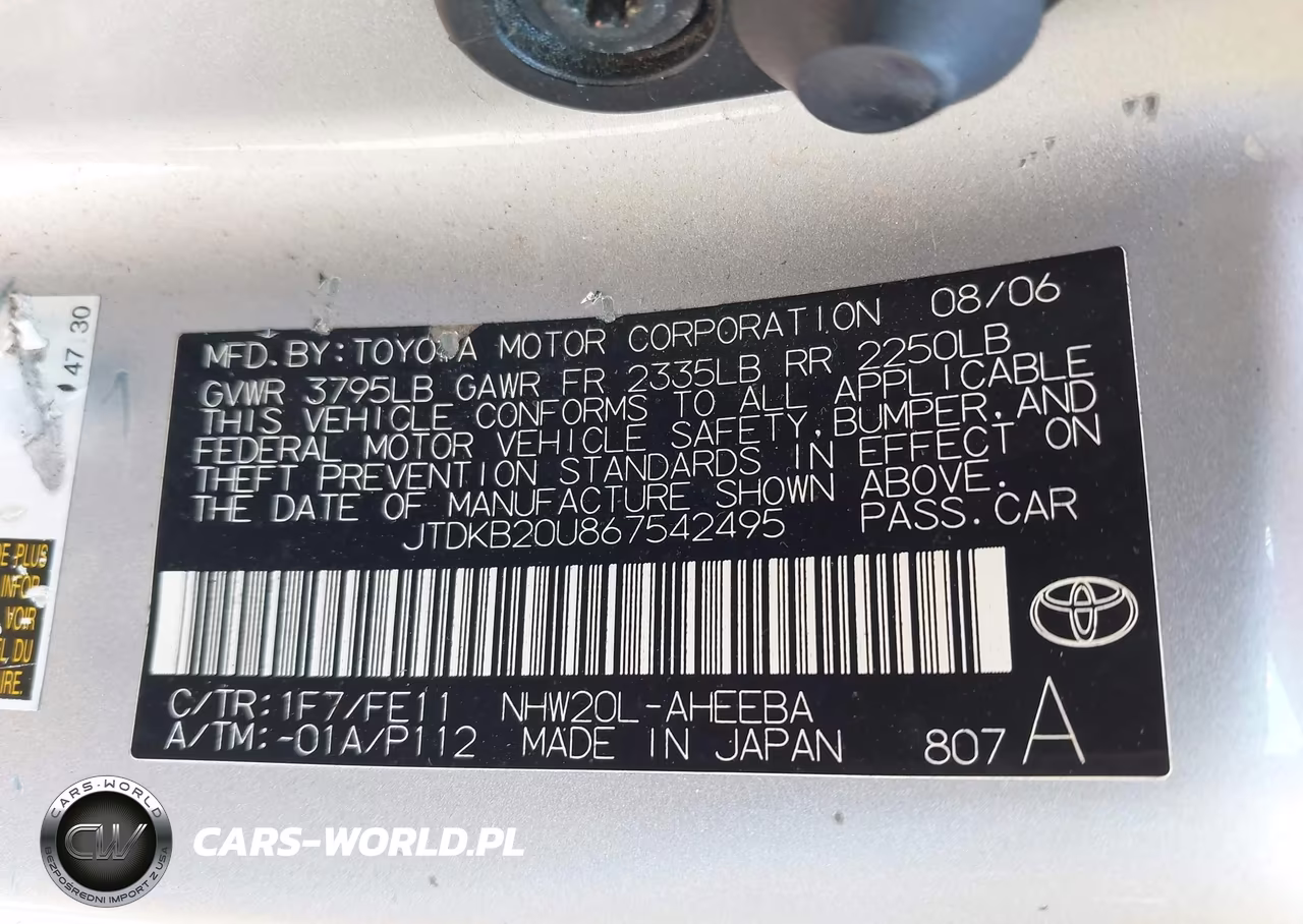 2006 Toyota Prius VIN:JTDKB20U867542495 - 9