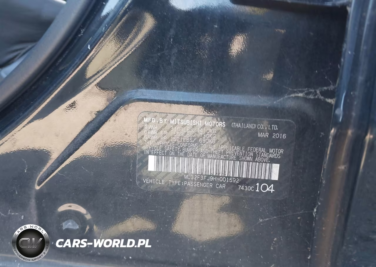 2017 Mitsubishi Mirage G4 Es VIN:ML32F3FJ9HH001592 - 9