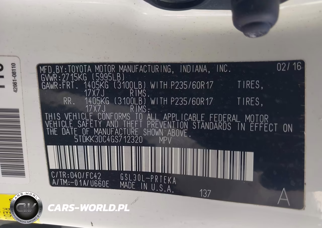 2016 Toyota Sienna Le 8 Passenger VIN:5TDKK3DC4GS712320 - 9